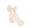 Cinta Pura Perlada Estilo Francés, Tela Ondulada de Satín Nieve para Manualidades y Lazos, Material Romántico para Envolver Ramos Florales, Suministros para Empaque de Bodas y Regalos