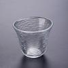 Tazas de té de vidrio estilo japonés con impresión de logotipo, tazones de té Kung Fu, tazas con textura martillada, tazas de degustación, juegos de té de cristal, venta al por mayor del fabricante