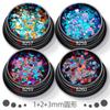 1+2 + 3mm lentejuelas redondas mixtas para uñas parche de purpurina color caramelo láser punto pequeño decoración mixta para uñas