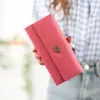 Billetera larga para mujer, nueva, con hebilla, rombos, gran capacidad, corona, bordada, para teléfono móvil, venta al por mayor para mujeres