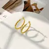 Xi Gu TH0086 S999 Aguja de Plata Super Brillantes Cuadrados Pendientes de Aro Pendientes Sentimiento Avanzado Únicos Moda Europea y Americana