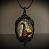 Estilo Gótico Vintage Castillo Murciélago Cuervo Cruz Sangre Gato Negro Iglesia Cementerio Vampiro Collar Vintage