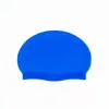 Touca de Natação de Silicone 65g Touca de Natação para Adultos Touca com Proteção de Orelha Padrão Logotipo Homens e Mulheres Touca de Natação Cor Pura Homens e Mulheres