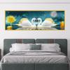 Tienda mayordomo cabello cabecera pintura decorativa hotel pegatina autoadhesiva trasera Jinshan meditación pegatina de pared mural de cabecera