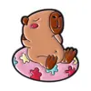 Broche de Capibara Lindo Animal Capibara Zoo Versátil Regalos para Niños Regalos Exquisitos Accesorios para Ropa