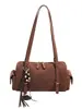 Bolsa de Almohada de Mano Retro Escarchada 2026 Otoño/Invierno Nueva Versátil para Viajar al Trabajo Bolso de Hombro Casual Simple Boston Bag