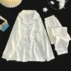 Nuevo Estilo Primavera y Otoño para Niñas, Manga Larga, Pantalón Largo, Dibujos Animados, Ropa de Casa Cómoda con Cuello de Muñeca y Diseño de Algodón Nube, Adecuado para Niños Mayores y Conjuntos a Juego Padre-Hijo
