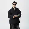 Chaqueta de invierno para hombre, nueva, moderna, holgada, con capucha, de plumón y algodón, engrosada y cálida, versátil abrigo acolchado