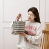 Bolsa de tela de pana estilo coreano vintage, para llevar a mano, ideal para estudiantes, momias y viajeros.
