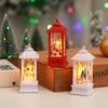 Adornos navideños, lámpara de viento navideña, candelabro, luz de noche, lámpara de viento con llama, decoración de Papá Noel, regalos de Navidad.