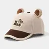 Gorra Personalizada de Invierno Gorra de Béisbol para Niños Etiqueta Estilo K Oso Dibujo Animado Gorra con Visera Para Niños de 2 a 5 Años Gorra a Prueba de Frío para Bebé