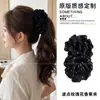 Elegante pinza para el pelo con lazo en la nuca, pequeña pinza tipo banana de malla de encaje estilo Chanel, pinza negra para peinado semi-recogido para mujer