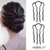 Ferro Fosco Enrolador de Cabelo Preguiçoso Grampo de Cabelo Grampo de Cabelo Bola de Cabeça Ferramenta Enrolador de Cabelo Artefato Desembaraçador de Cabelo em Forma de U Acessório de Cabeça