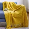 Manta tejida, manta de sofá, manta fina con borlas, manta para aire acondicionado de oficina, manta para ventana de mirador, manta para siesta de verano, manta pequeña