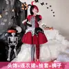 Disfraz de Halloween Circo Fantasma Payaso Disfraz de Cosplay Vestido para Adulto Traje de Carnaval para Escenario Traje de Actuación