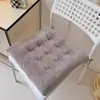 Cojín cuadrado de felpa cálido de invierno, cojín grueso para sofá, cojín de oficina para estar sentado mucho tiempo, cojín para silla de dormitorio estudiantil