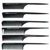Peine de Fibra de Carbono Tony Cover Peine de Cola Puntiaguda de Plástico Peluquería Barbería Peine para Peinar el Cabello Peine de Maquillaje Peine de Púas de Acero
