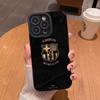Fútbol Negro Oro Balón Logo Adecuado para Funda de Teléfono Móvil Apple 17Promax Club Iphone16Pm 15Pro Funda Suave