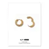 Cobre Chapado en Oro Plata 925 Europeo y Americano Nicho Retro Moderno Exquisito Pequeño Brazalete para Oreja Rosca Simple Versátil Pendientes de Aro
