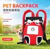 Mochila Pet Transfronteiriça, Mochila de Viagem Portátil, Tecido de Malha Respirável, Bolsa Pet para Gatos e Cães, Quatro Patas, Viagem Leve