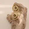 Brincos de Design de Nicho de Luxo Leve com Cravação de Diamantes de Alta Qualidade para Mulheres, Aço Inoxidável Banhado a Ouro 18K, Tarraxas e Acessórios de Orelha Antidescoloração
