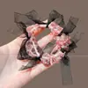 Goma para el pelo con estampado de leopardo marrón para otoño e invierno para mujer, scrunchie elegante y sofisticado para peinados de moño