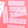 Lindo dibujo animado hueco mano copia plantilla de periódico niños estudiantes de Primaria plantilla de dibujo mano cuenta diy dibujo juego de regla
