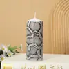 Nueva Vela con Estampado de Leopardo y Patrón de Árbol de Plástico Recubierto de Amazon, Decoración de Nicho Personalizada, Vela sin Humo, Vela Duradera y sin Olor
