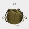 Bolsa Pequeña Casual Transfronteriza para Mujer de Nicho Ligera Nueva Bolsa para Teléfono Móvil Versátil Bolso Cubo con Cordón Bolso Cruzado para Mujer