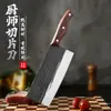 Faca de Cozinha Yangjiang Aço Inoxidável Faca de Fatiar Doméstica Martelo de Cortar Carne Padrão Forjada Faca de Cortar Faca de Duplo Propósito