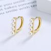 Pendientes de plata de ley 925 con forma de viga de equilibrio para mujer, elegantes pendientes con hebilla francesa y diseño de viento frío.