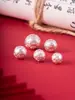 Plata esterlina 999 cuentas de transferencia cuentas sueltas cuentas de dinero de cobre adornos de plata hecho a mano diy cuentas con cuentas pulsera pie cuentas de plata accesorios
