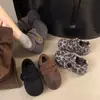 Zapatos de Algodón Peludo, Zapatos de Invierno Birkenstock, Zapatos Birkenstock con Peluche Añadido, Estilo Retro para Niñas, Que Aumentan la Altura, Zapatos Cálidos sin Cordones, Peluche para Uso en Exteriores