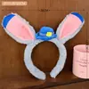 Coelhinho Fofo Policial Orelhas de Coelho Headband Desenho Animado Headwear de Performance Parque de Diversões Adorável Presilha de Cabelo Headband Engraçado para Foto