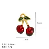 Pendente Popular da Amazon Feito à Mão com Gotejamento de Óleo Frutas Liga Metálica Estéreo Cereja Morango Melancia Pimenta Acessórios DIY