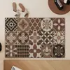 Tapete de Chão de Lama Diatomácea Absorção de Água Secagem Rápida Estilo Étnico Antiderrapante Tapete para Pés Banheiro Resistente à Sujeira Porta do Banheiro Tapete de Chão do Banheiro