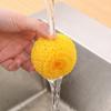 Cepillo de Cocina Cepillo para Ollas Platos Cepillo para Lavavajillas No Puede Quitar Bola de Acero Inoxidable de Alambre de Seda con Mango Bola de Limpieza de Fibra Reemplazable Cepillo de Limpieza Desmontable para el Hogar