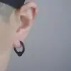 Pendientes pendientes colgantes cuadrados pendientes para hombre y mujer pendientes de acero de titanio acero inoxidable pendientes cuadrados negros estudiante Fábrica venta al por mayor