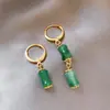 Nuevos pendientes de borlas de hojas de bambú de estilo chino para mujer, ligeros, de lujo, de alta gama, elegantes, 2024, nuevos pendientes únicos con explosiones.