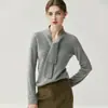 Novo suéter de malha de cashmere feminino para outono e inverno, design de puxe-pela-cabeça, estilo francês, nicho, com fitas esvoaçantes, macio e aconchegante, moderno