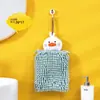 Toalha de Cozinha de Chenille com Animal Pendurado Fofo, Toalha Grossa Absorvente de Secagem Rápida para Banheiro, Lenço de Mão Infantil