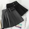Estilo Universitario Reductor de Edad Chica Chic Estilo Coreano Falda Corta de Cintura Alta Look Adelgazante Anti-Exposición Falda Plisada de Estudiante