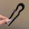 Elegante Pasador de Acrílico en Forma de U para Mujer, Pasador de Alto Nivel para Moño para la Parte Trasera de la Cabeza, Nuevo Estilo Chino Pasador Accesorio para el Cabello