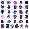 56 Novos Adesivos de Grafite de Gato Neon de Compra Direta Transfronteiriça, Adesivos Impermeáveis Legais e Personalizados para Diários Infantis e Garrafas de Água