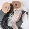 Cinta de felpa a cuadros estilo pequeño fragante de seda dorada y plateada DIY moño accesorios para el cabello ropa ropa bolsos zapatos y sombreros decoración