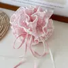 Scrunchie de Laço de Fita Xadrez Azul Faixa de Cabeça Fofa de Gato Laço de Cabelo para Meninas Flor de Cabelo Acessório de Cabelo Infantil