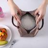 Amazon Comércio Exterior Bolsa Térmica Isolada Bolsa de Almoço Pacote de Gelo Portátil Lancheira Bolsa Isolada Listrada