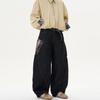 American Niche Design Sense Stitching Xadrez Scimitar Jeans Masculino Primavera e Outono Novas Calças Casuais Soltas Retro