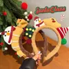 Navidad Lindo Felpa Caramelo Muñeco de Nieve Diadema Accesorios para el Cabello Diadema para Foto de Vacaciones Peine para Lavado de Cara Maquillaje Niña