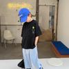 Roupas infantis Camiseta de manga curta masculina e feminina Algodão absorvente de suor Respirável INs Verão Novo Bebê Infantil Top de meia manga